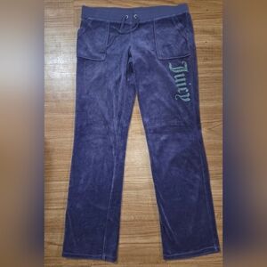 Juicy Couture Y2K Purple Velour Flare Sweatpants W/Butt Pockets Size M/L